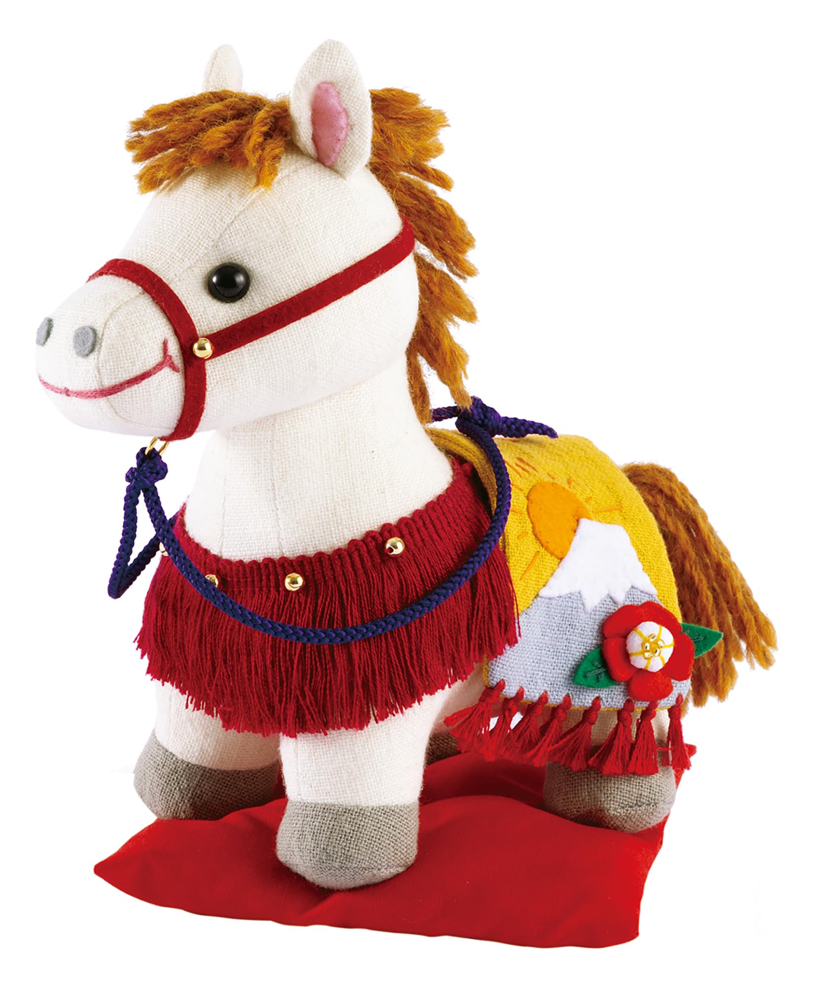 【新品・未使用】馬 午 装飾刀 化粧箱付き Amazon | オリムパス 製絲 干支キット 午 手芸キット 富士の飾り