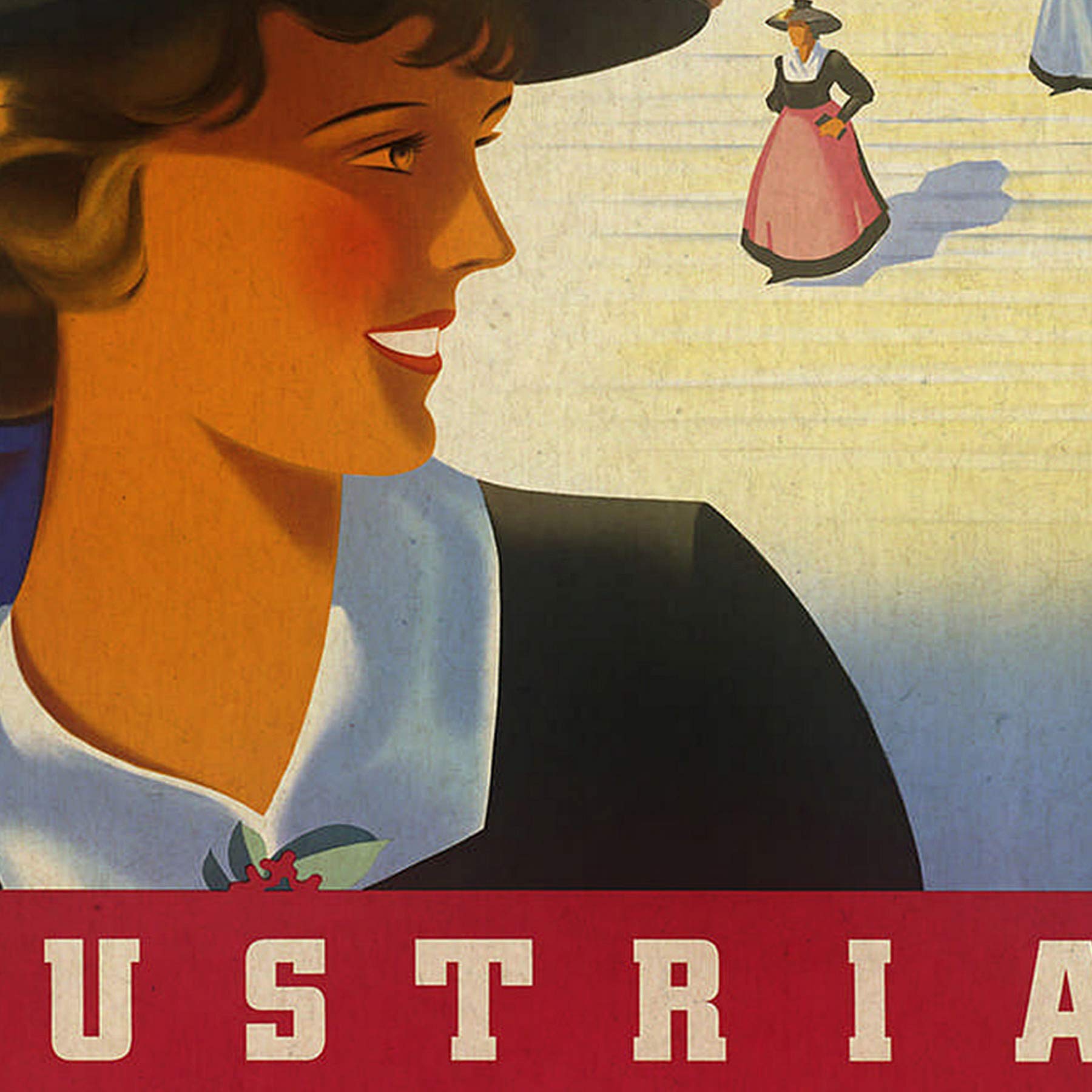 Nacnic Vintage Poster Vintage Poster European mountains. Austria trip. A3 size, 42L x 29.7W cm - Image 4