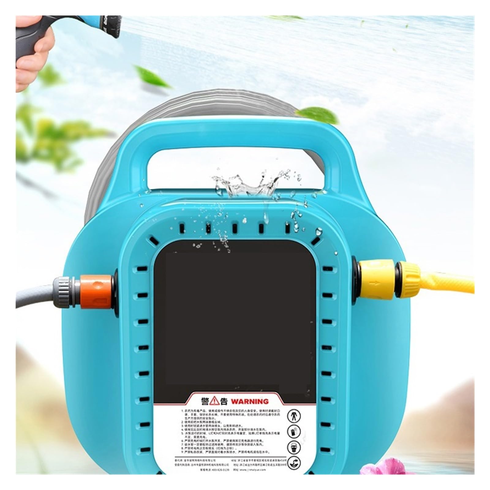 Pompa Ad Acqua Portatile Ricaricabile For Spruzzatore Piccola Irrigatrice Elettrica Irrigazione Agricola Attrezzi Da Giardino For Sottaceti Di Verdure Smart Slow Retract(16AH 30M)