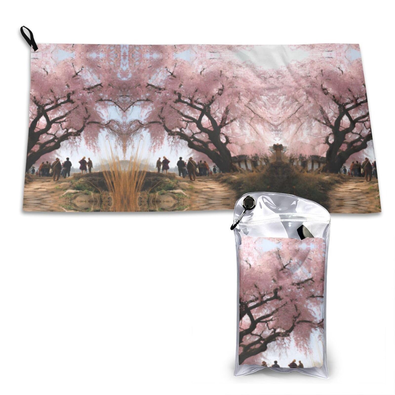Wxwjshmgc White Cherry Blossoms Print Cooling Towel, Gym Towel,Cooling Towels For Neck, Soft Breathable Travel Cool Towel,Sports Towels For Gym,Camping