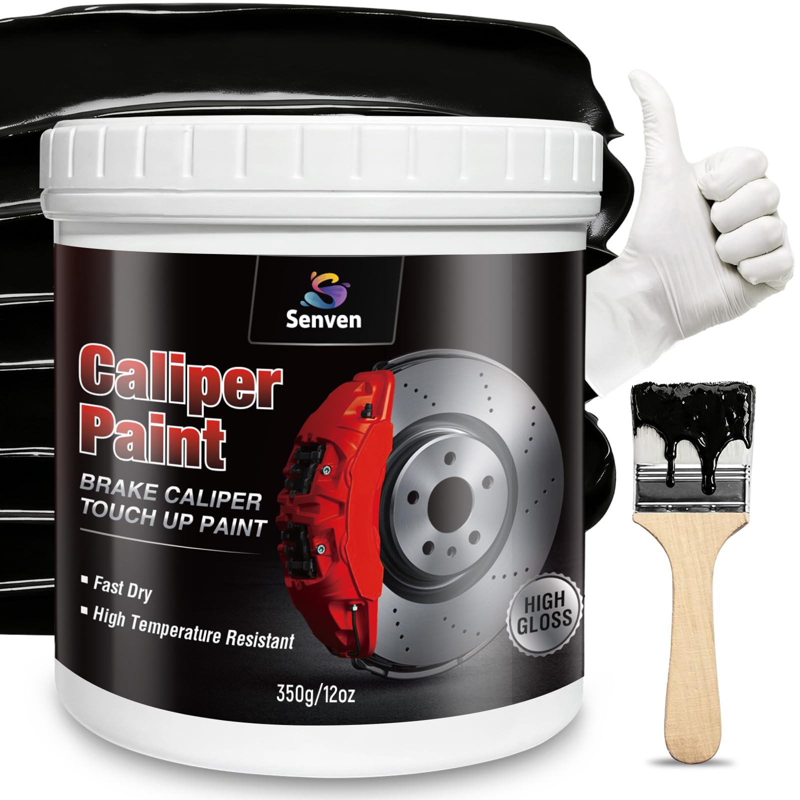 Black Caliper Paint High