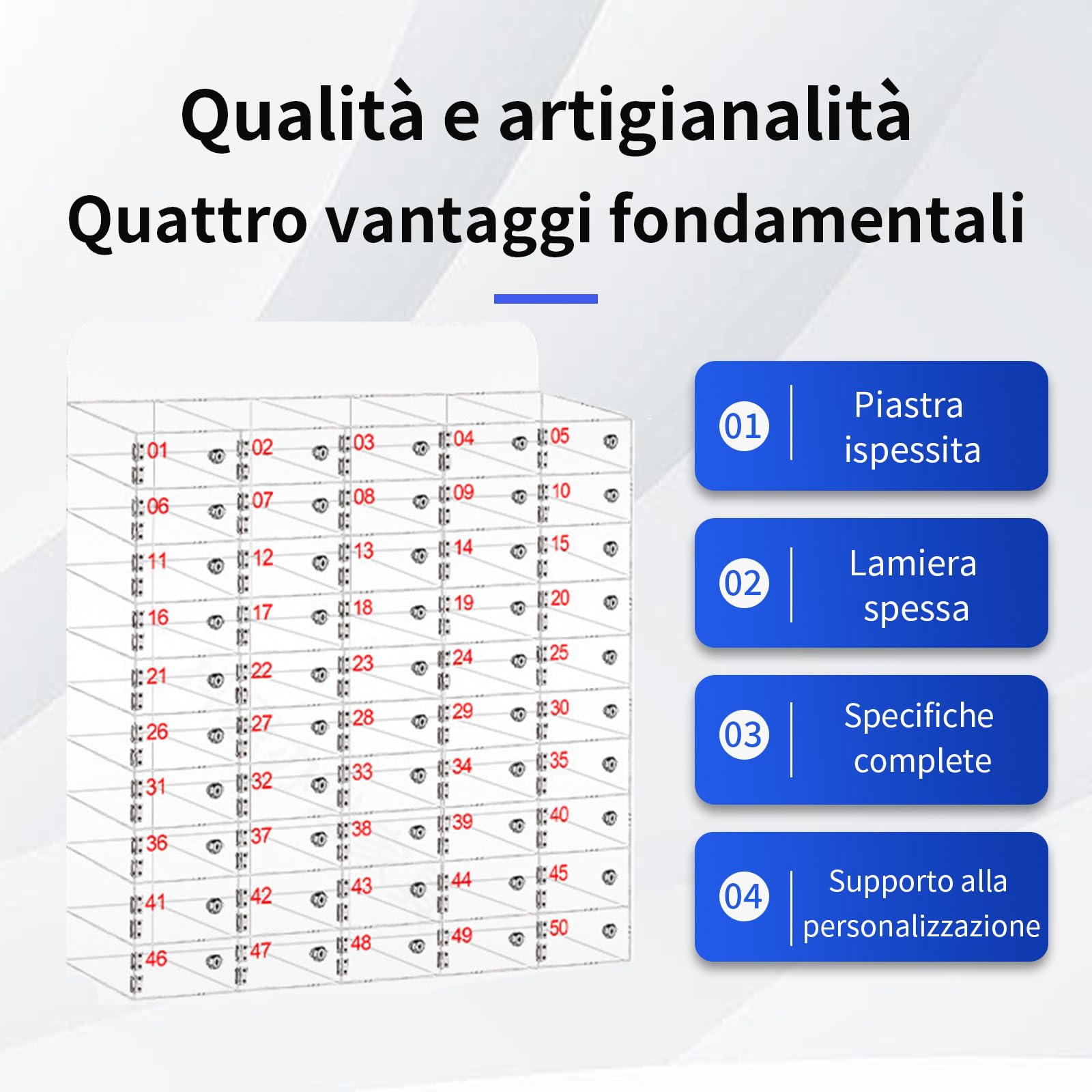 Cell Phone Locker Box per l'aula chiaro acrilico 6 Slot Cell Phone Storage Cabinet Bin con serrature a porta armadietto del telefono per aule, sale riunioni, laboratori, palestre