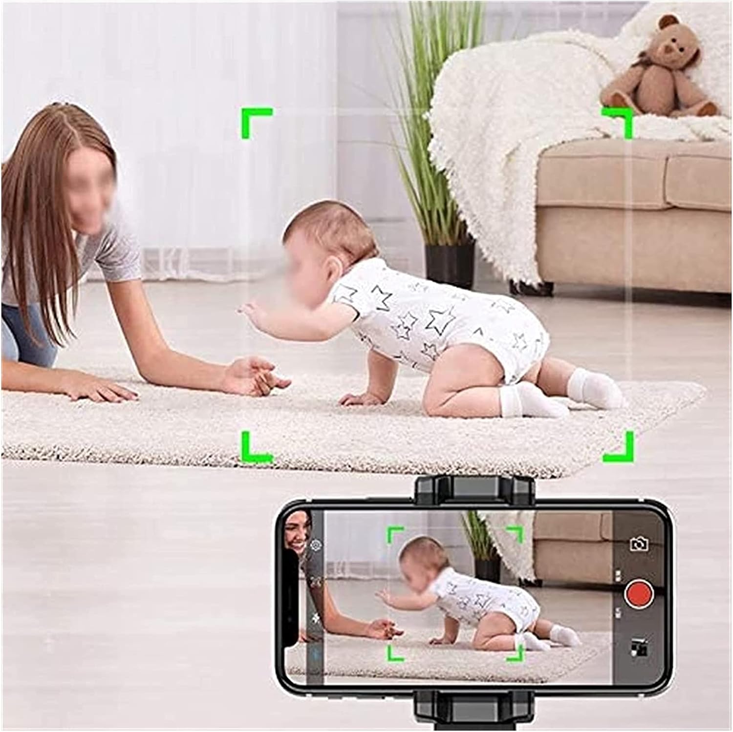 Selfie Stick 3 in 1 Compact Extendable 26.8 Inch 360°Rotation Shooting Video Recording Live Streaming