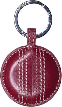 Portachiavi In Pelle Mala Leather A Forma Di Ape, Colore Rosso, Con Dettaglio Ape Dorata