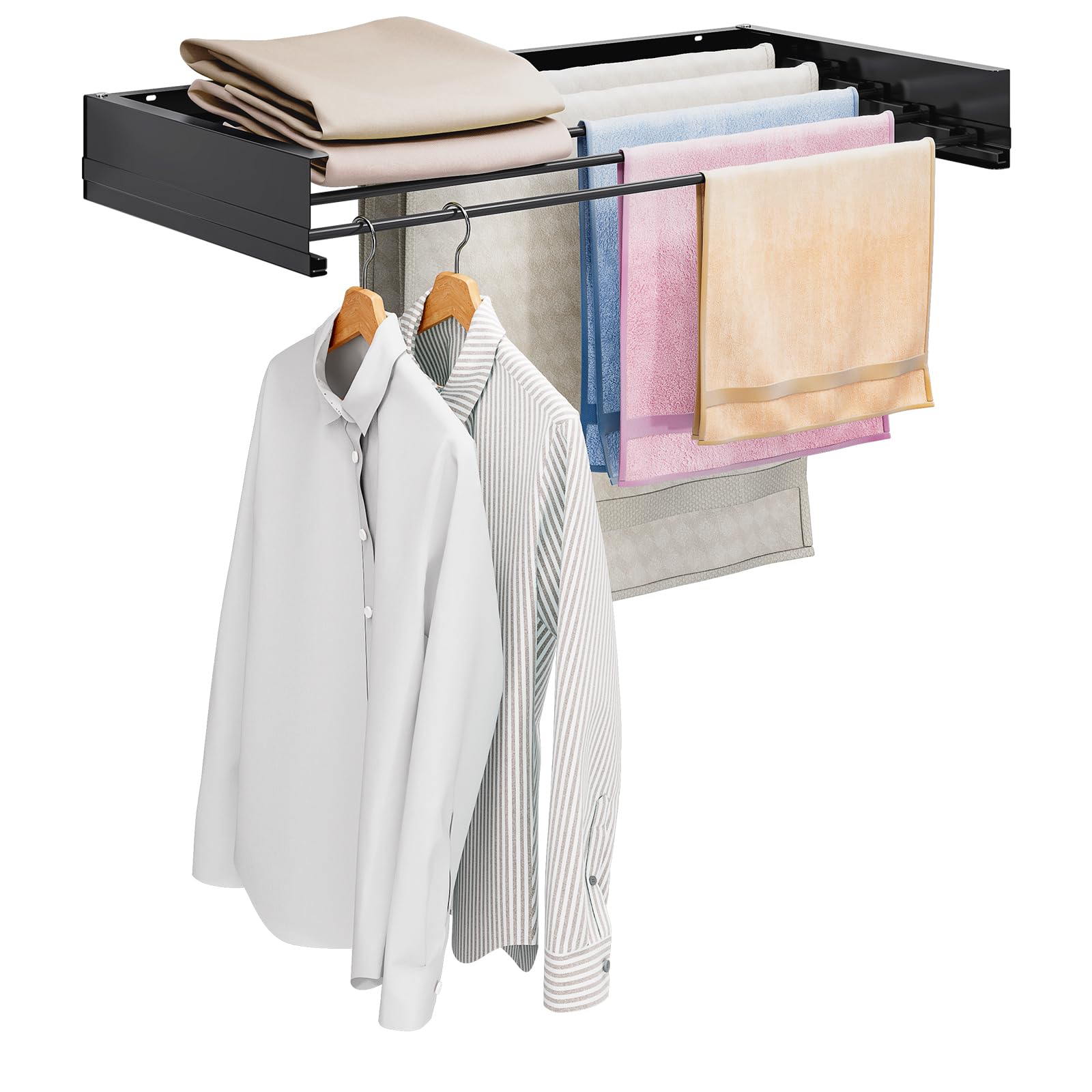 Snapklik.com : Wall Mounted Clothes Drying Rack, Laundry Drying Rack ...