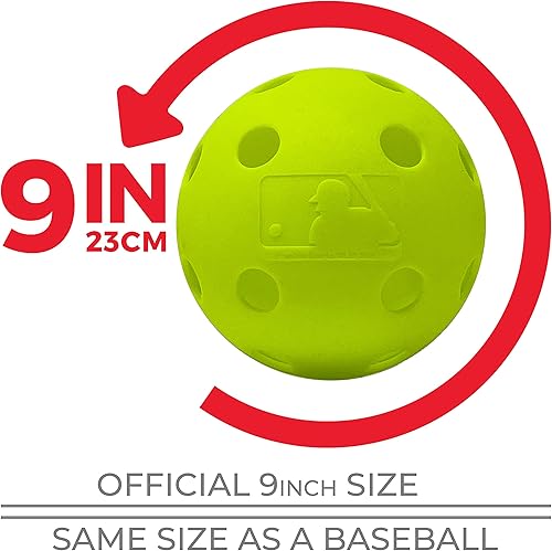 Miniatura 6 de Franklin Sports Pelotas de béisbol de plástico  Pelotas de entrenamiento de plástico  Pelotas de entrenamiento de plástico  Tamaño oficial de la MLB