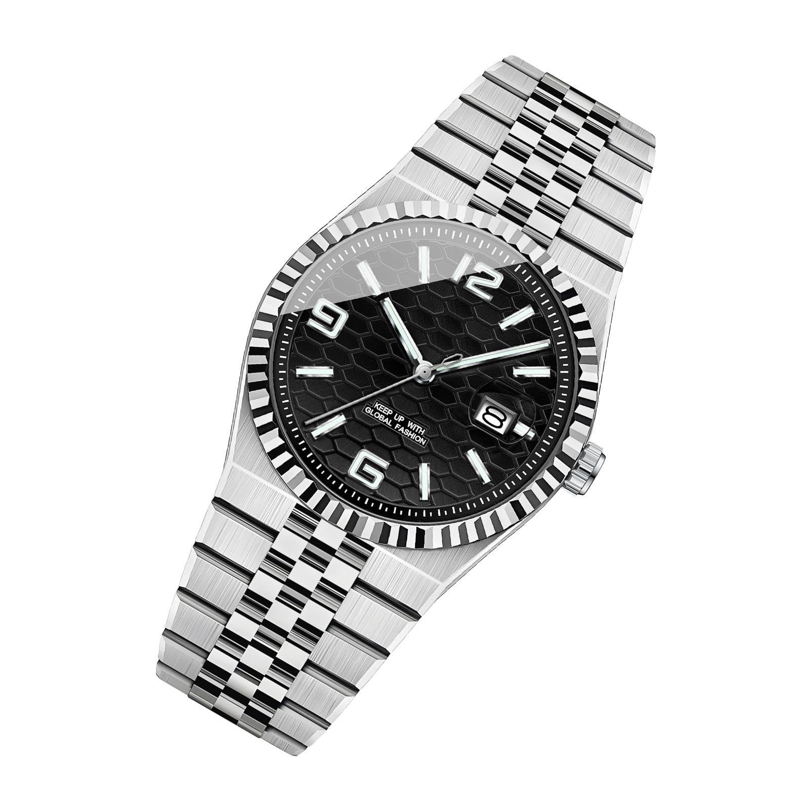 Relojes de pulsera para hombre con esfera luminosa e impermeable 8