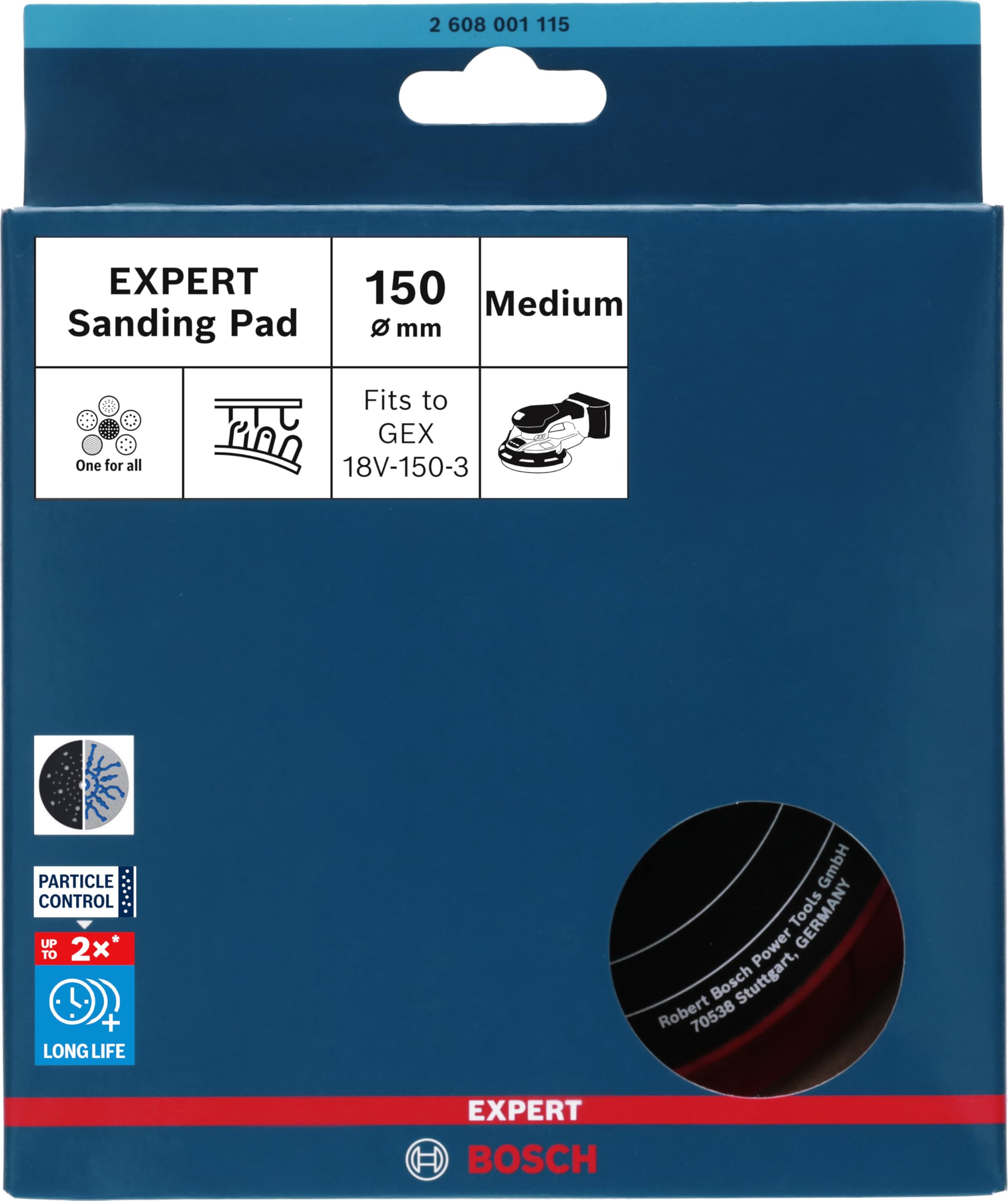 Bosch EXPERT Stützteller 150mm, Medium