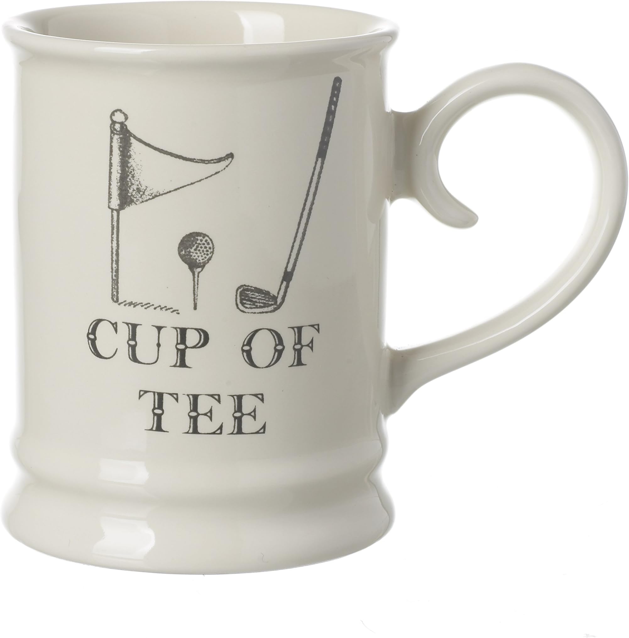 Majestic 'CUP OF TEE' Golf Theme Cream Novelty Tankard Mug