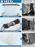 Vista 4 de HEETA Bolsa Seca Impermeable para Mujeres y Hombres, 5L/10L/20L/30L/40L Tapa Enrollable Bolsa de Almacenamiento Seca Ligera Mochila con Funda