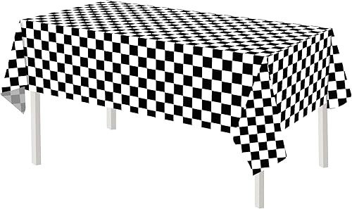 Vista 9 de 4 Pack Yellow Plastic Tablecloths Disposable Picnic Table Cover for Outdoor Birthday Party Baptism Graduation Decorations Yellow Table Cloths for 6