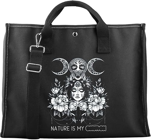 CMNIM Regalos de bruja, accesorios de brujería, bolsa de mano Nature Is My Church Witch Stuff para Halloween, Wicca y hermana pagana, regalo