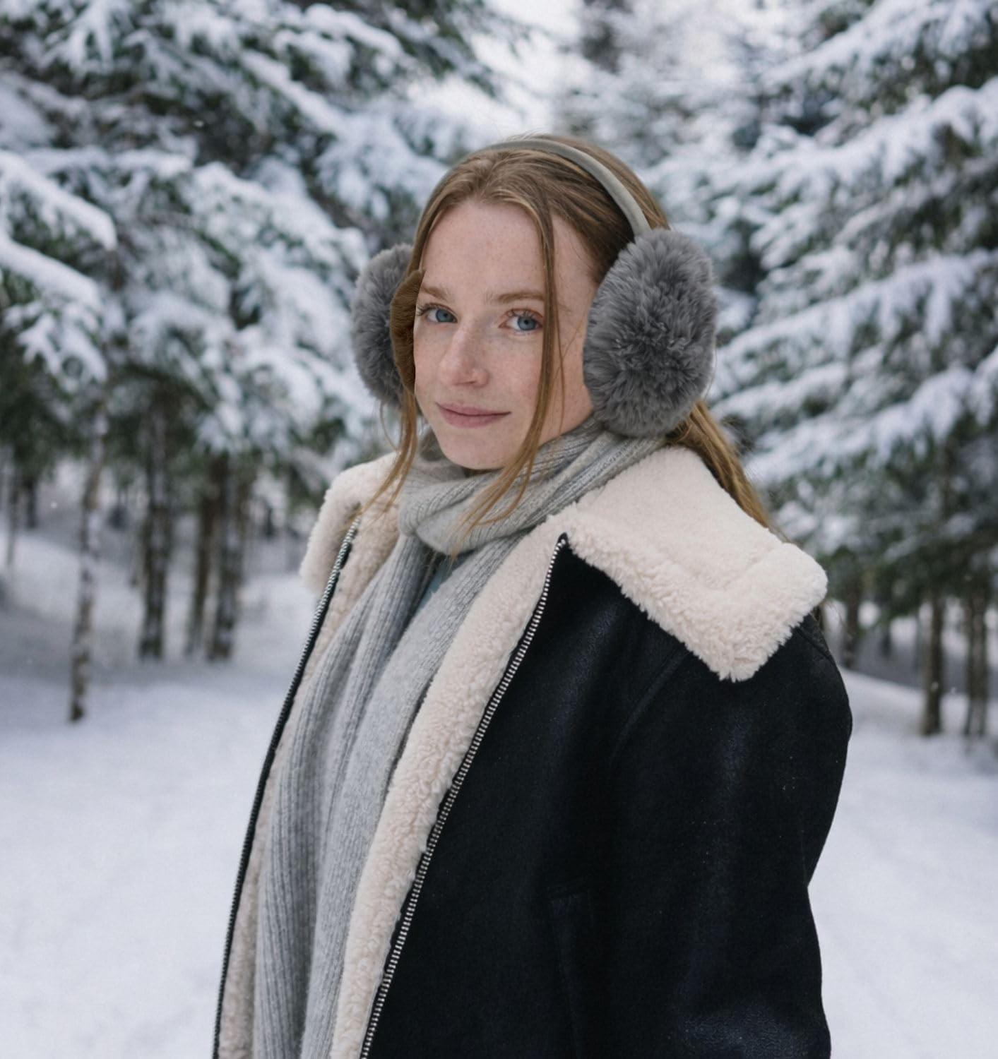 MDSTYLE Ear Muffs for Women Winter Foldable Fuzzy Cold Weather Outdoor Earmuffs Soft Ear Warmers Covers - Image 2