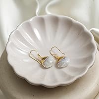 Vista 87 de Gempires - Pendiente de gancho de pera natural, pendiente de meditación, joyería hecha a mano, regalo para ella Yaxaite