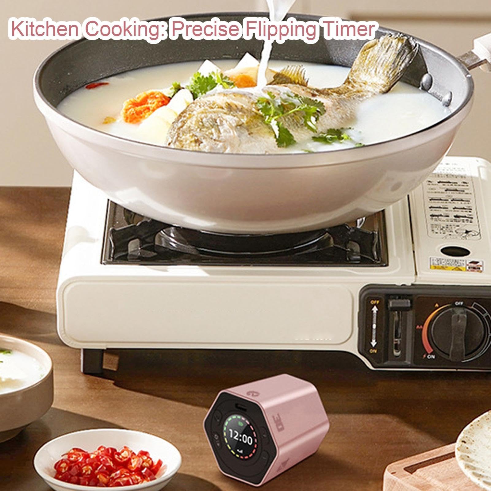 Minuteur De Cuisine Numérique Horloge Rotative à Capteur Rechargeable