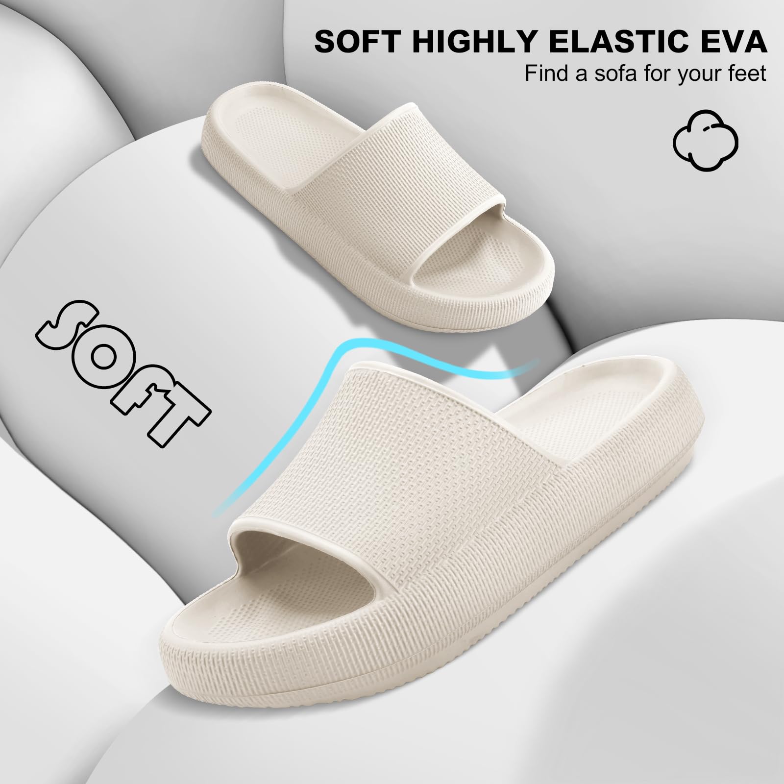 HEOAARG Ciabatte Donna Uomo Leggero Ciabatte Casa Ciabatte Piscina Slider Ciabatte Nuvole Casa Pantofole Ciabatte da Mare Doccia Spiaggia Bagno Giardino
