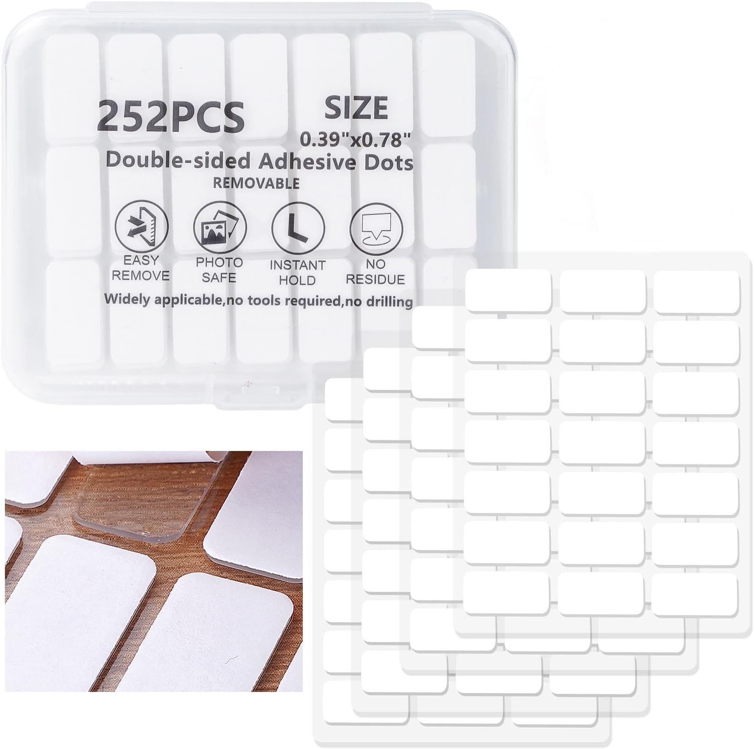 Clear Glue Point Dots Double Sided Removable Transparent Nano Adhesive Sticky Dots for Walls Balloons Craft Wedding Decoration