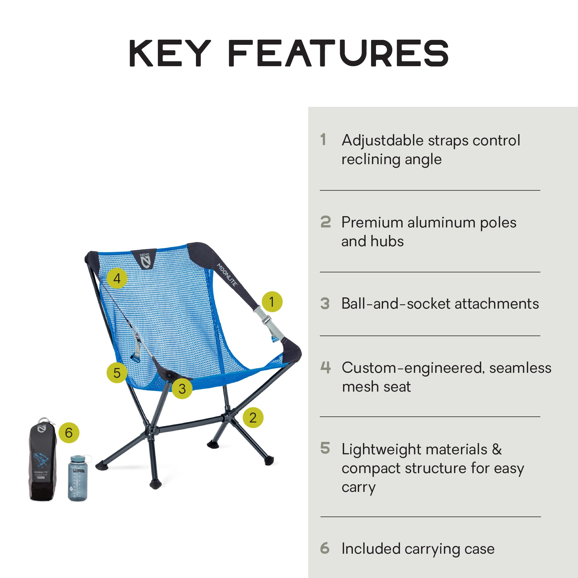 Amazon.com : NEMO Equipment Moonlite Reclining Camp Chair