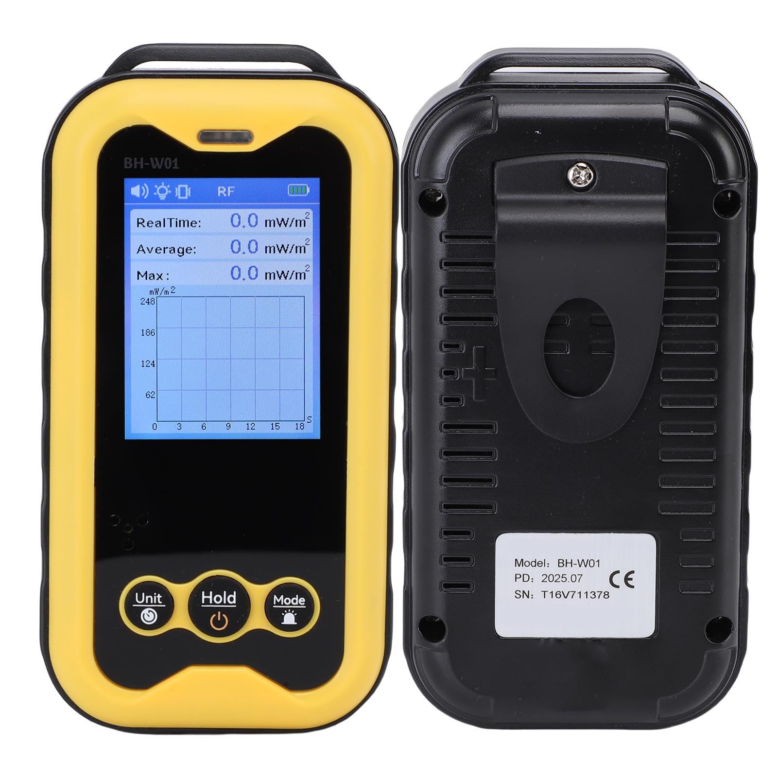 Jeffergarden Tragbares EMF-Messgerät, Digitaler Strahlungsdetektor für Elektromagnetische, 3-in-1-Handheld, Misst EF RF MF für den Heim- und Außenbereich