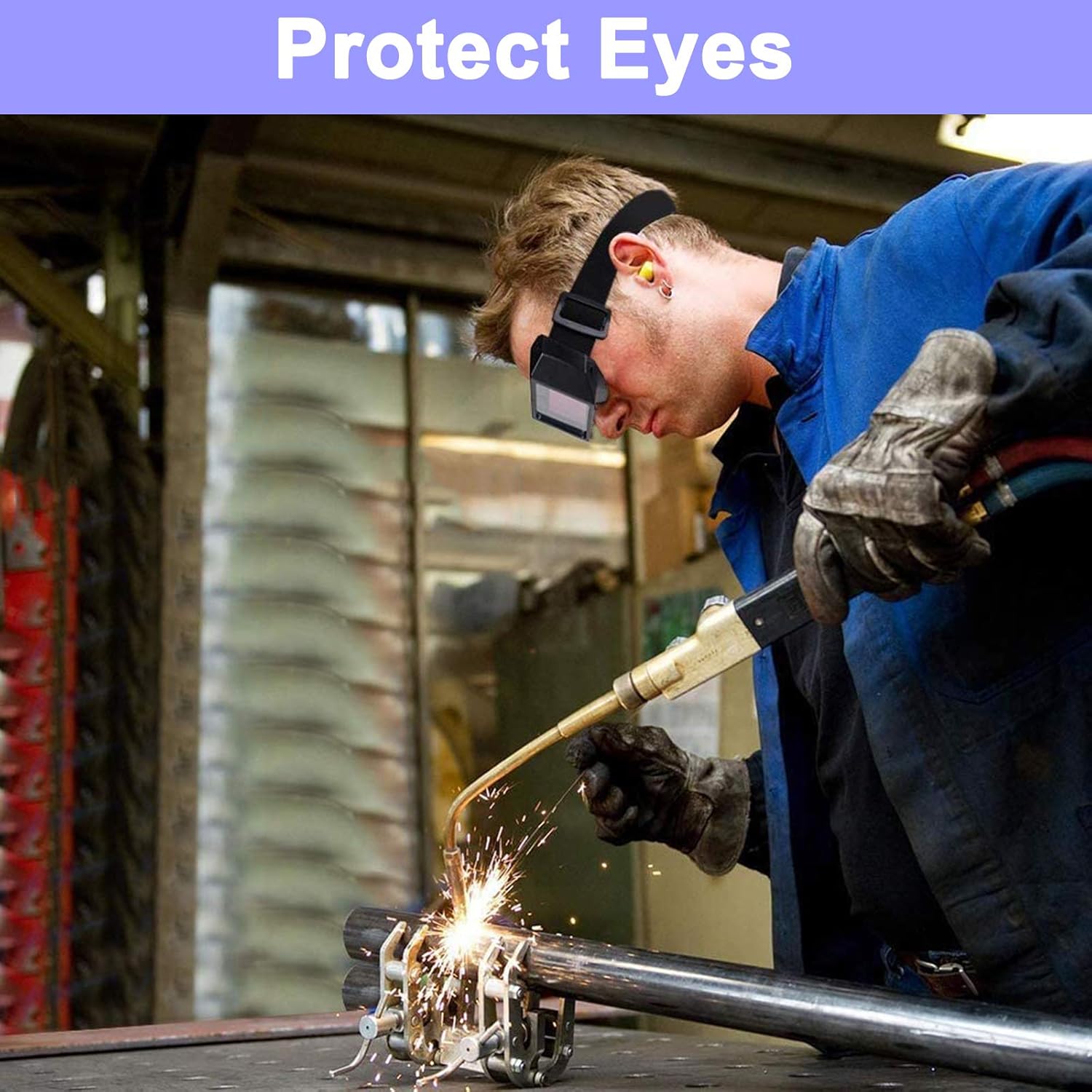 Solar Darkening Welder Glasses Protect Eyes