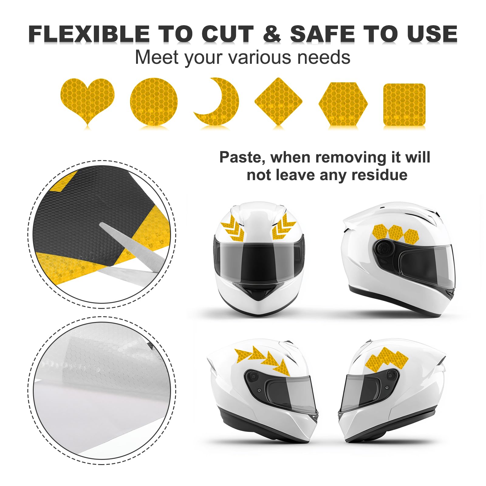 QUARKZMAN 6 Pulgadas x 82 Pies Cinta Reflectora Impermeable Amarillo-Negro | Para Remolques, Cinta Reflectante Nocturna, Adhesivo De Seguridad Advertencia, Con Flecha, Cinta Reflectante