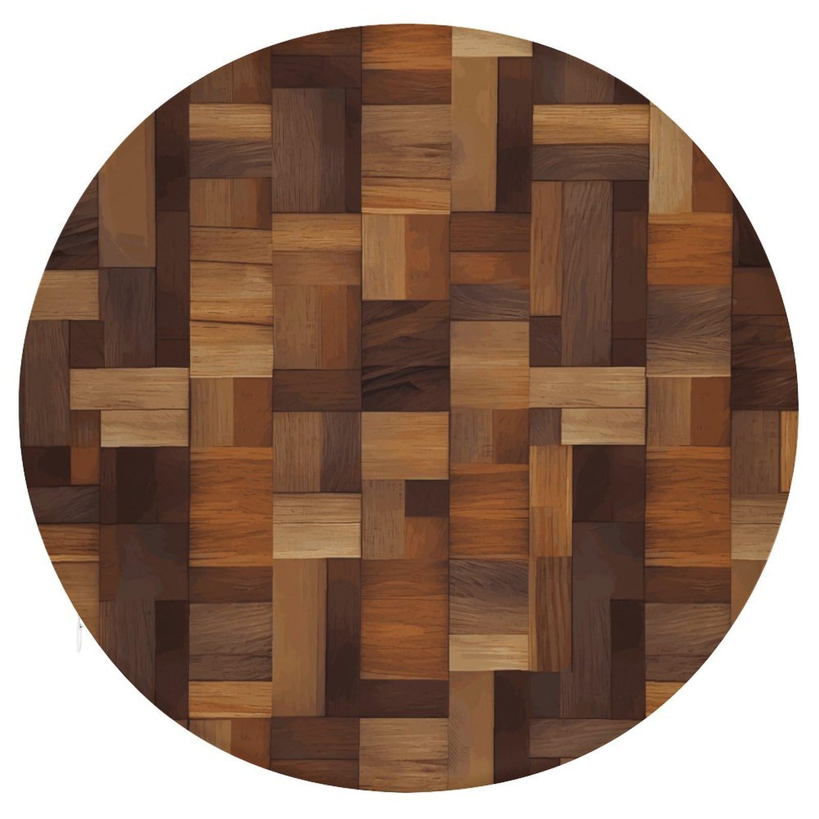 FekiLoot Wood Circle Cushion Memory Foam Chair Pad Soft Warm Floor Cushions Reversible Seat Cushion Pads with Zipper for Indoor Outdoor Kitchen Dining Office