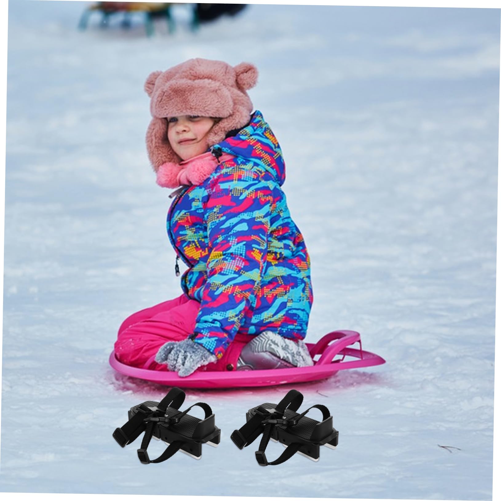 Verstellbare Eislaufschuhe für Kinder, Anfänger, 1 Paar, Schwarz