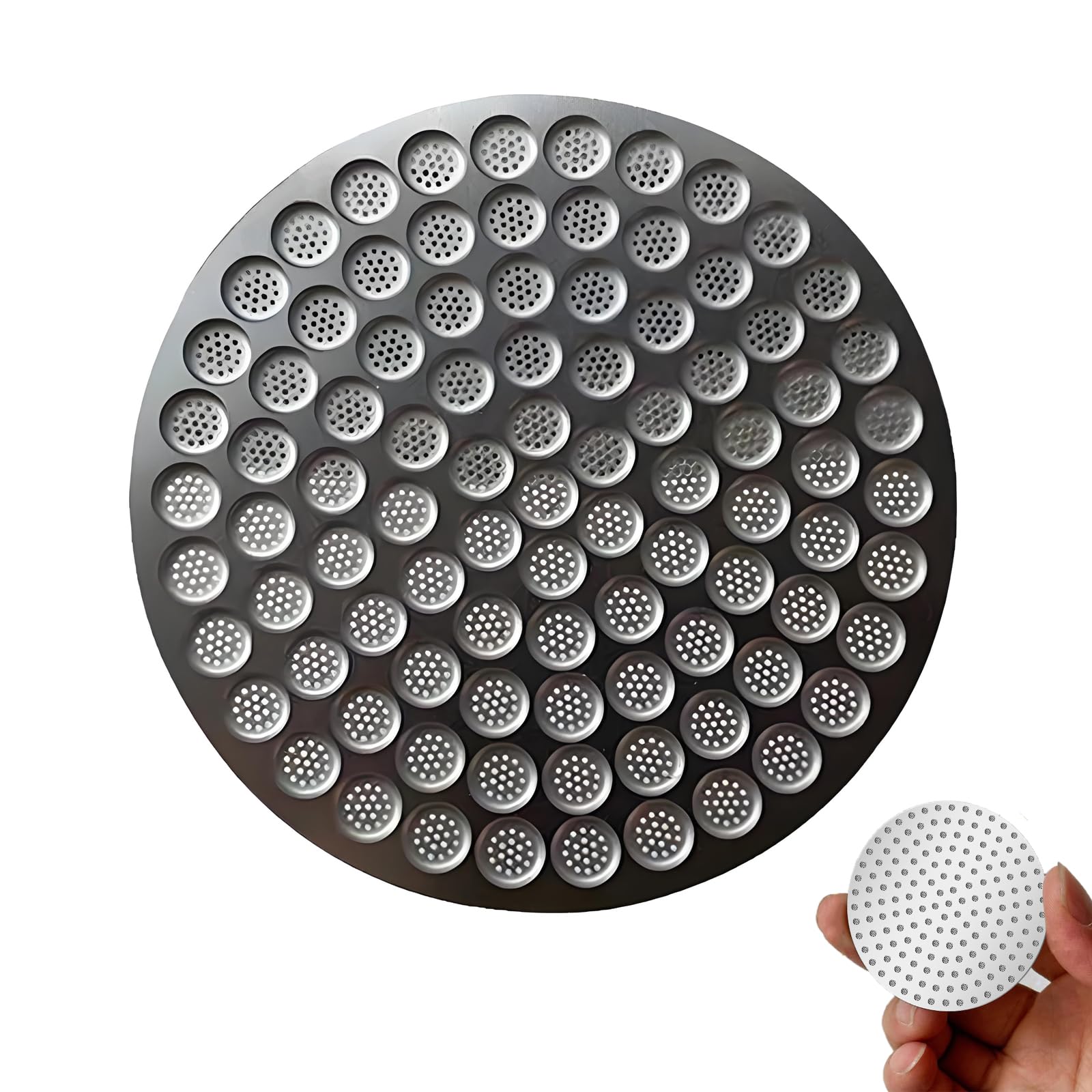 Espresso Puck Screen, Made of 0.8mm Thickness Stainless Steel,Reusable Coffee Filter,Designed for Bottomless Portafilter Baskets and Enhances Espresso Extraction (58mm)