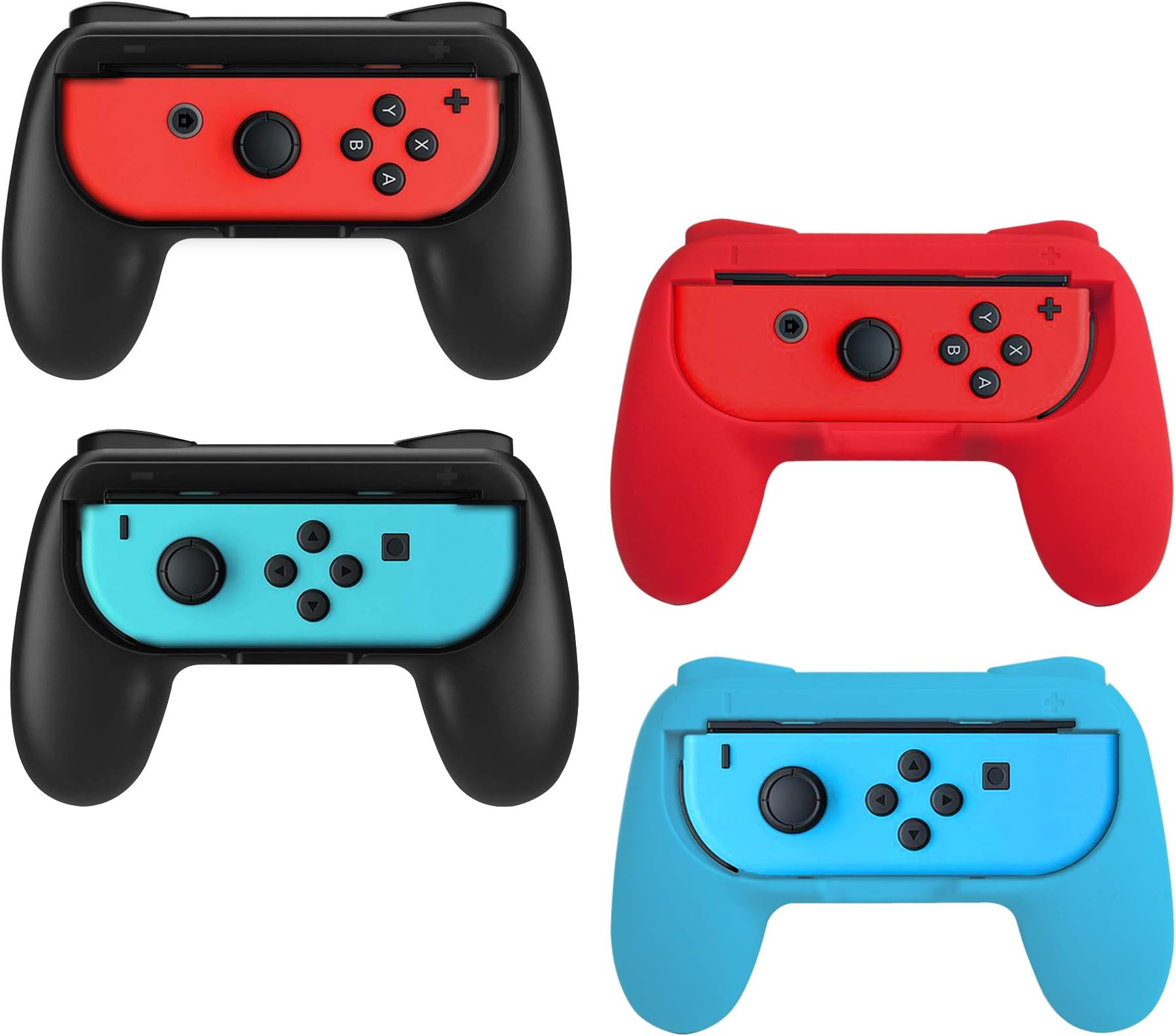 Joy Con Grips Compatible with Nintendo Switch, Handle Kit for Nintendo Game Switch Joy Con Controller 4 Pack (Matte Finish)