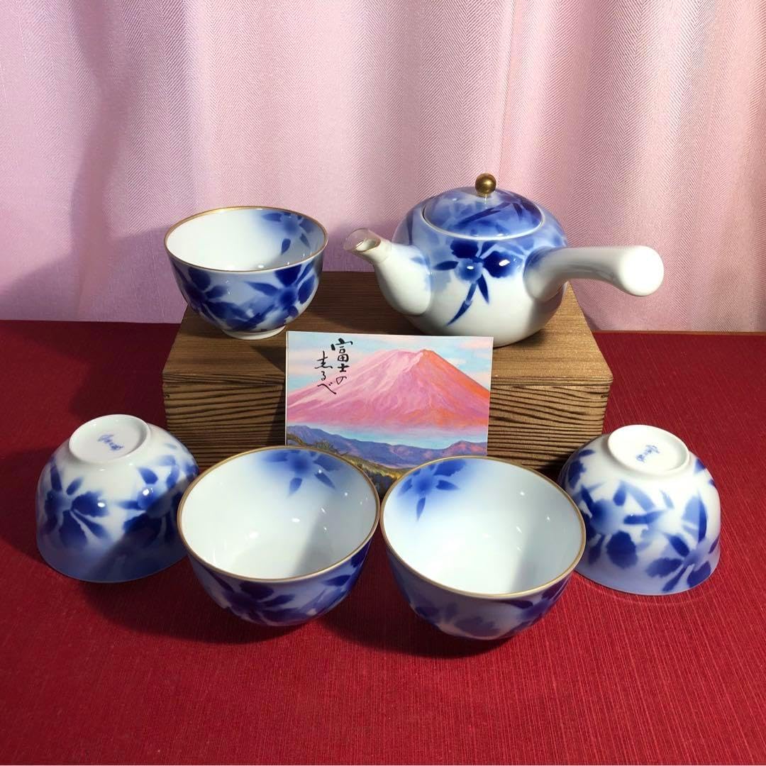 2488 深川製磁 茶器セット 急須1客 湯呑蓋付10客 2488 深川製磁 茶器