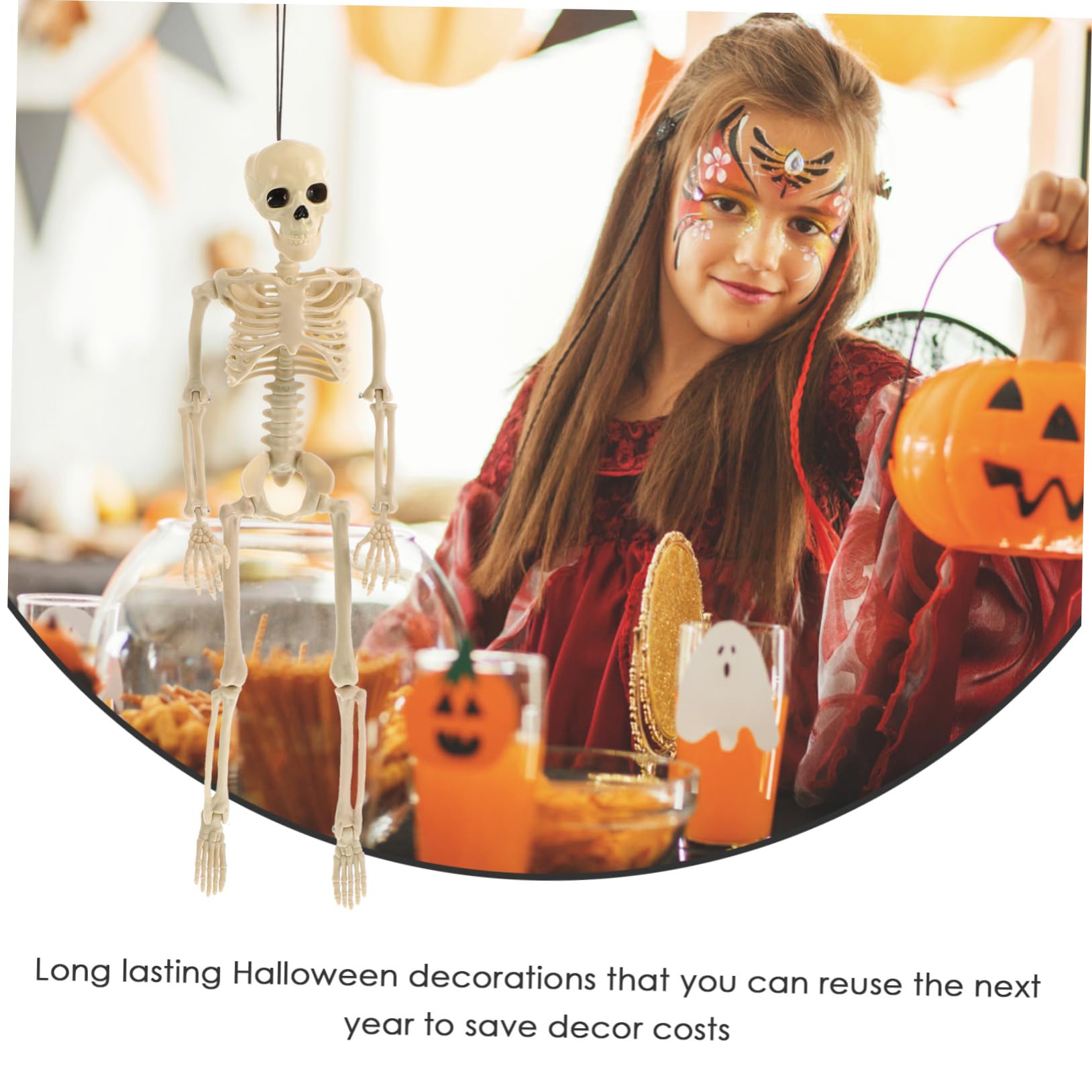 Gatuida 3pezzi Scheletro Simulato Per Decorazioni Halloween Accessorio Per Decorazione Per Infestate