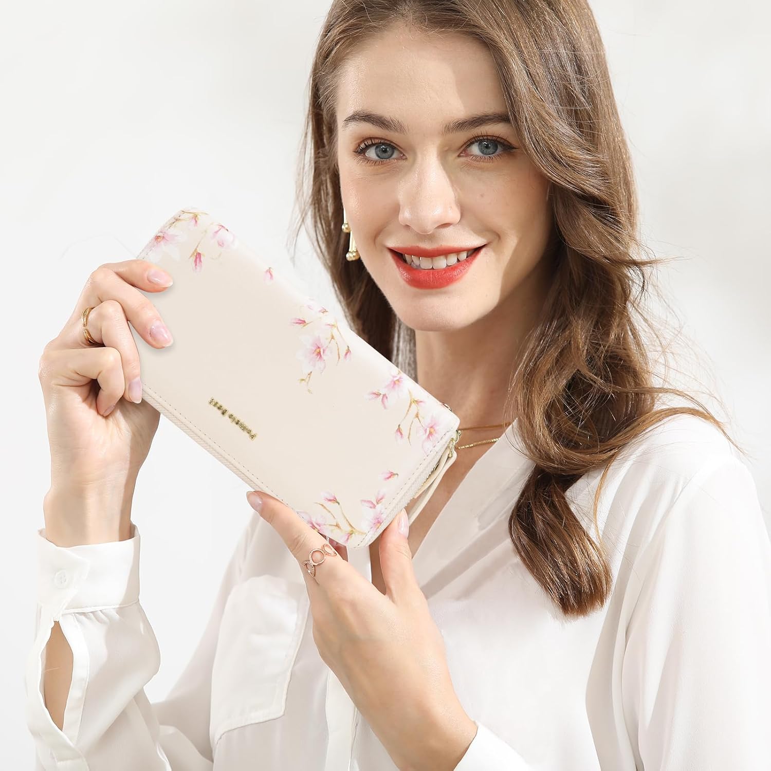 Pomelo Best Womens Wallet RFID Blocking Leather Multi Credit Card Large Capacity Wristlet Zip Around Long Wallets for Lady - Image 6