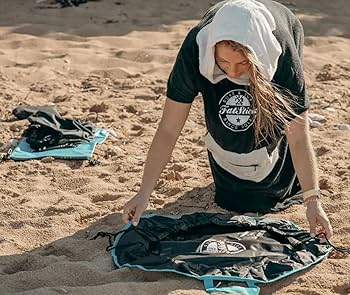 Mimoqk Wickelunterlage Für Surfanzüge - Wasserdichte Strandmatte Als Trockentasche