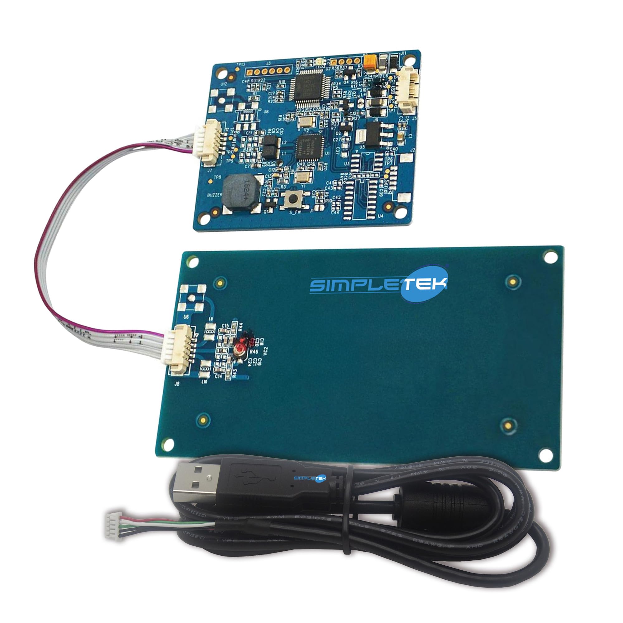 SIMPLETEK – Modulo Lettore Smart Card NFC + Antenna Removibile + Cavo USB