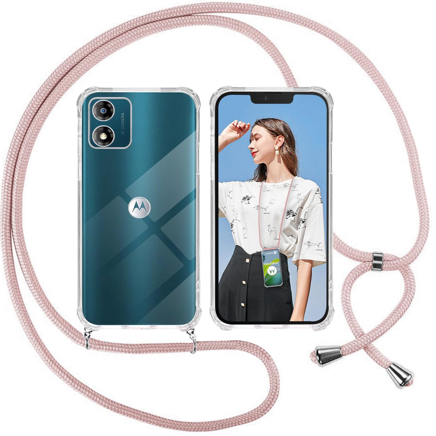 Per Motorola Moto E13 Custodia Verniciata Custodia Morbida In - Foto 5