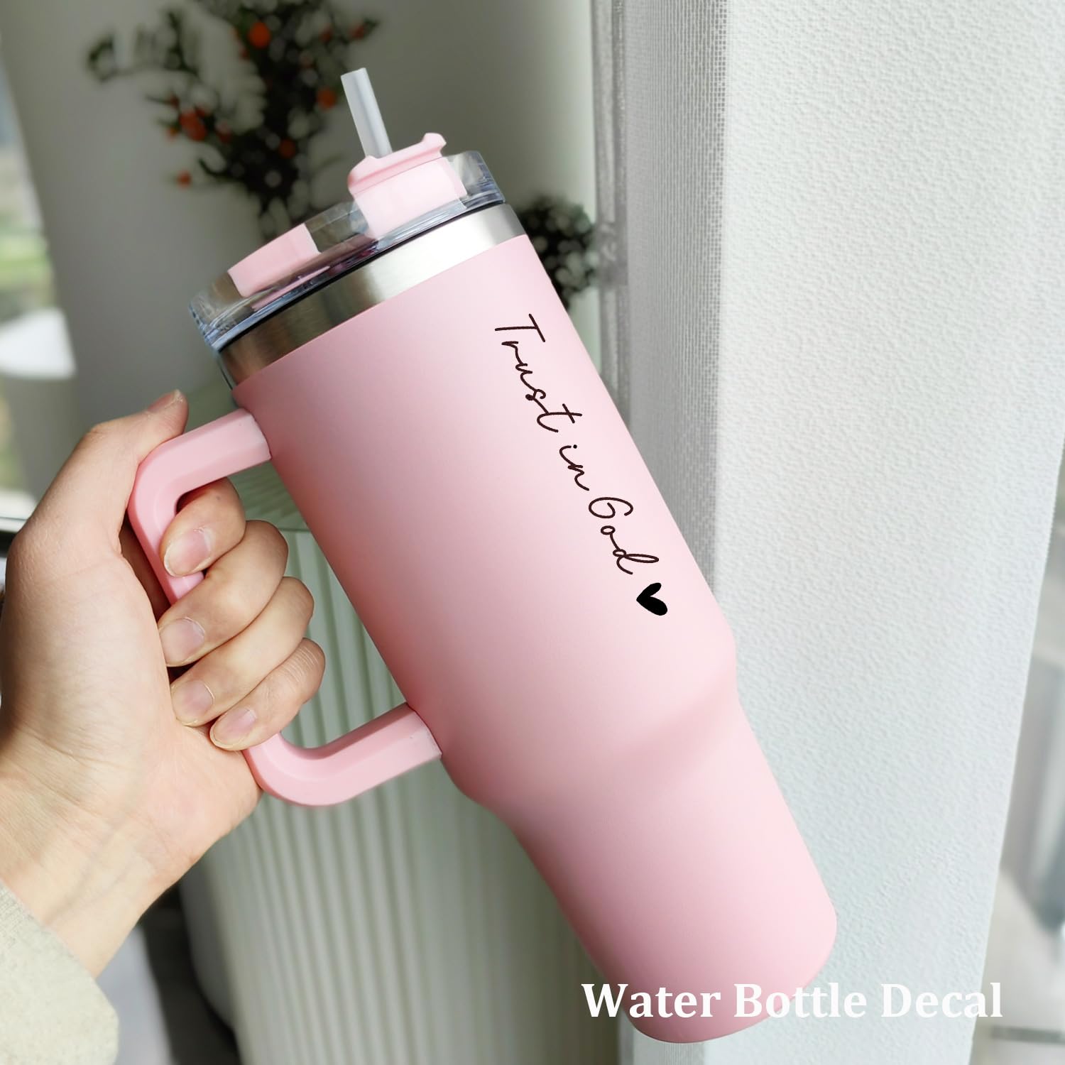 Christian Decal Rear View Mirror Decal Faith Car Mirror Sticker Bible Verse Gift for Women Christian Stickers Religious — view 4