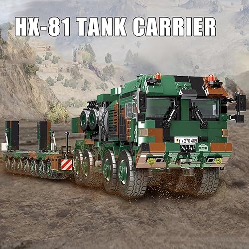 Miniatura 3 de Alemania HX-81 Heavy Transporter Juguetes de construcción para niños de 8 a 12 años de la Segunda Guerra Mundial Juguetes de Transporte Tanque