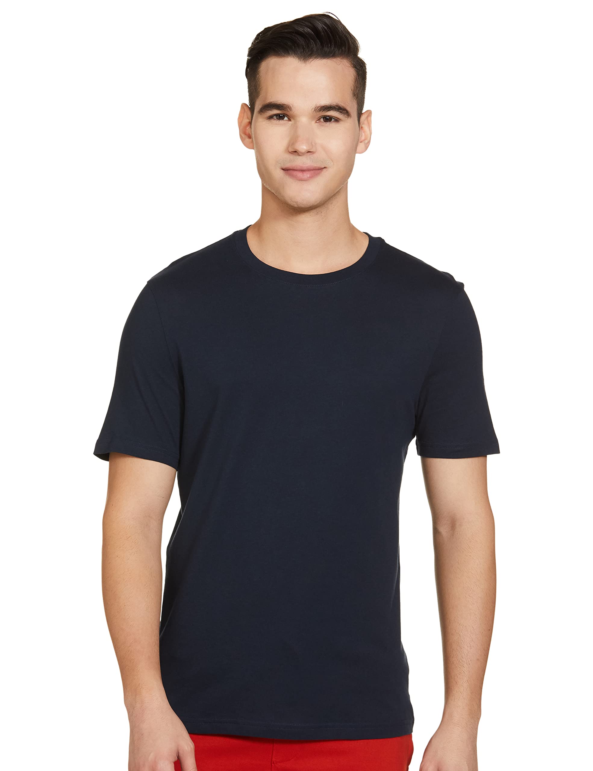 marks & spencer Mens Solid Cotton Crew Neck Regular Fit T Shirt-picture-34