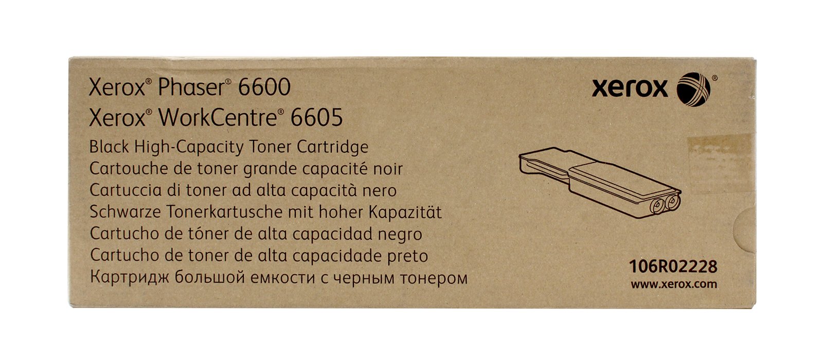 Xerox Phaser 6600/ WorkCentre 6605 Black High Capacity Toner Cartridge (8,000 Pages) - 106R02228