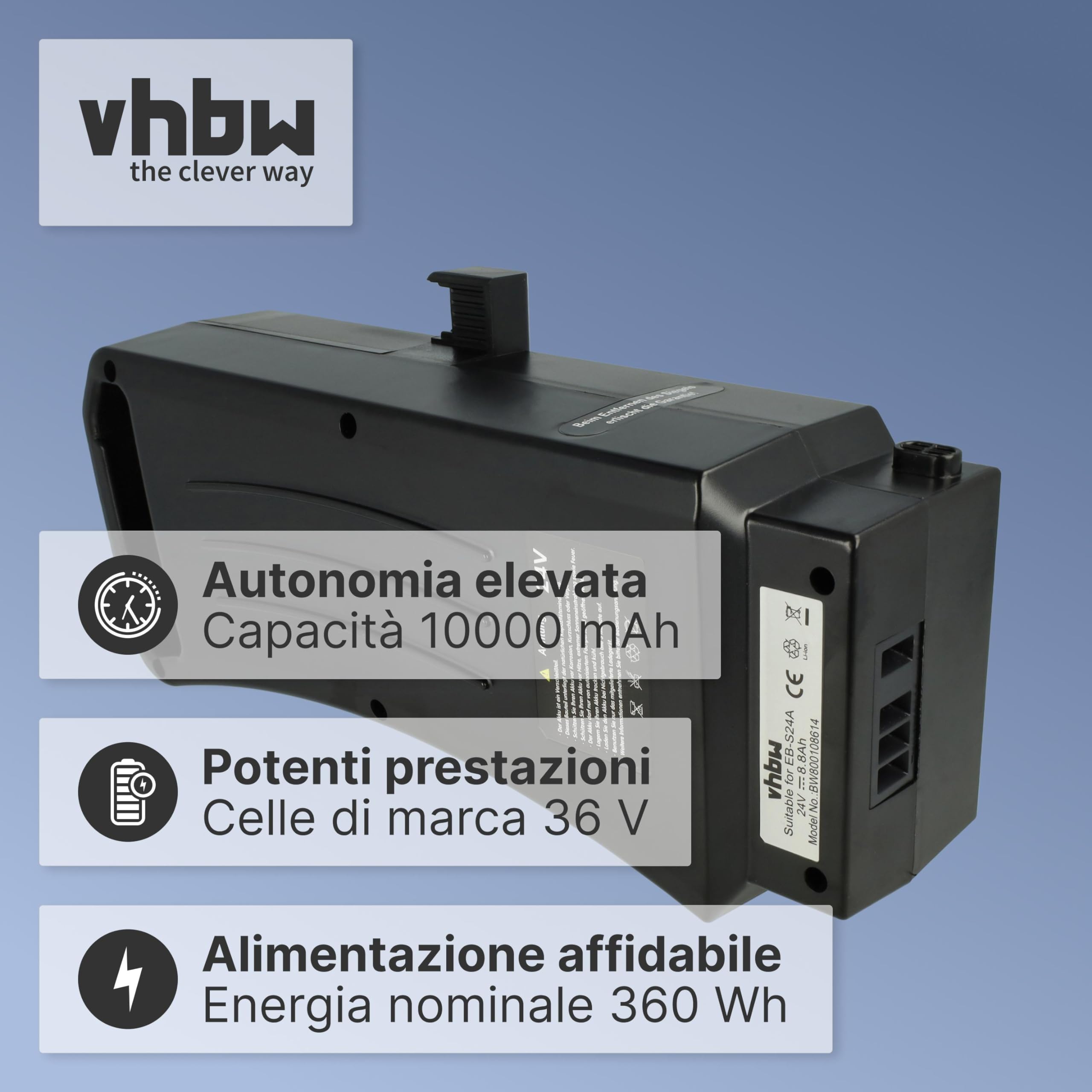 LionTec E-Bike Pedelec Akku Batterie 24V (26V ) - 10Ah für Ruhrwerk + Ladegerät