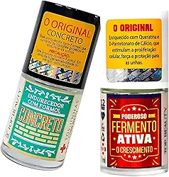 KIT BASE CONCRETO + BASE FERMENTO SOS unhas Top Beauty, Top Beauty