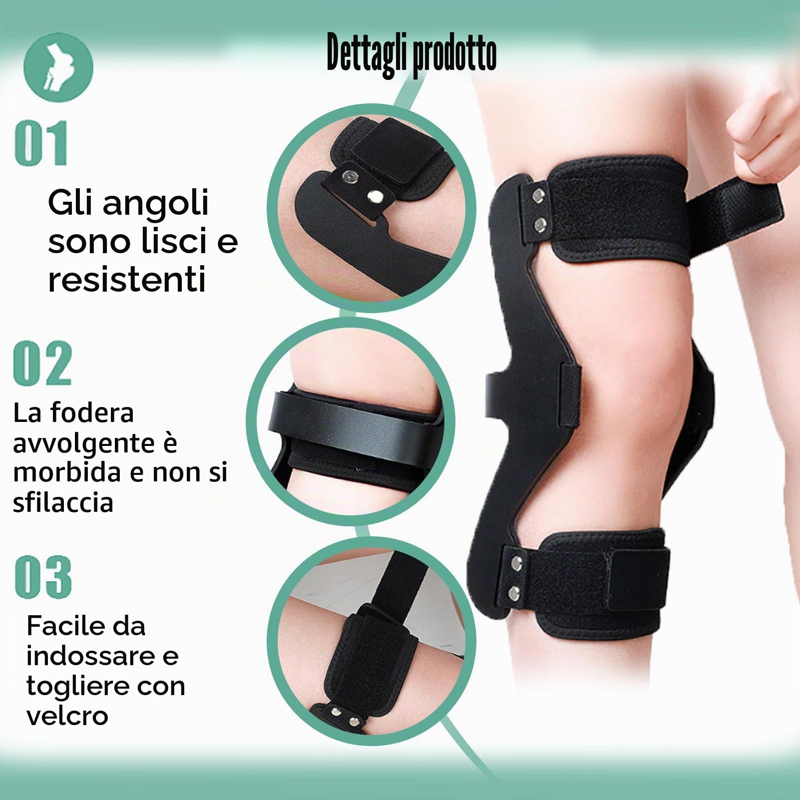 Ortesi di Iperestensione del Ginocchio, Tutore Immobilizzatore del Ginocchio, per L'Iperestensione del Ginocchio, Tutore di Fissaggio per L'Abduzione del Ginocchio Emiplegico L