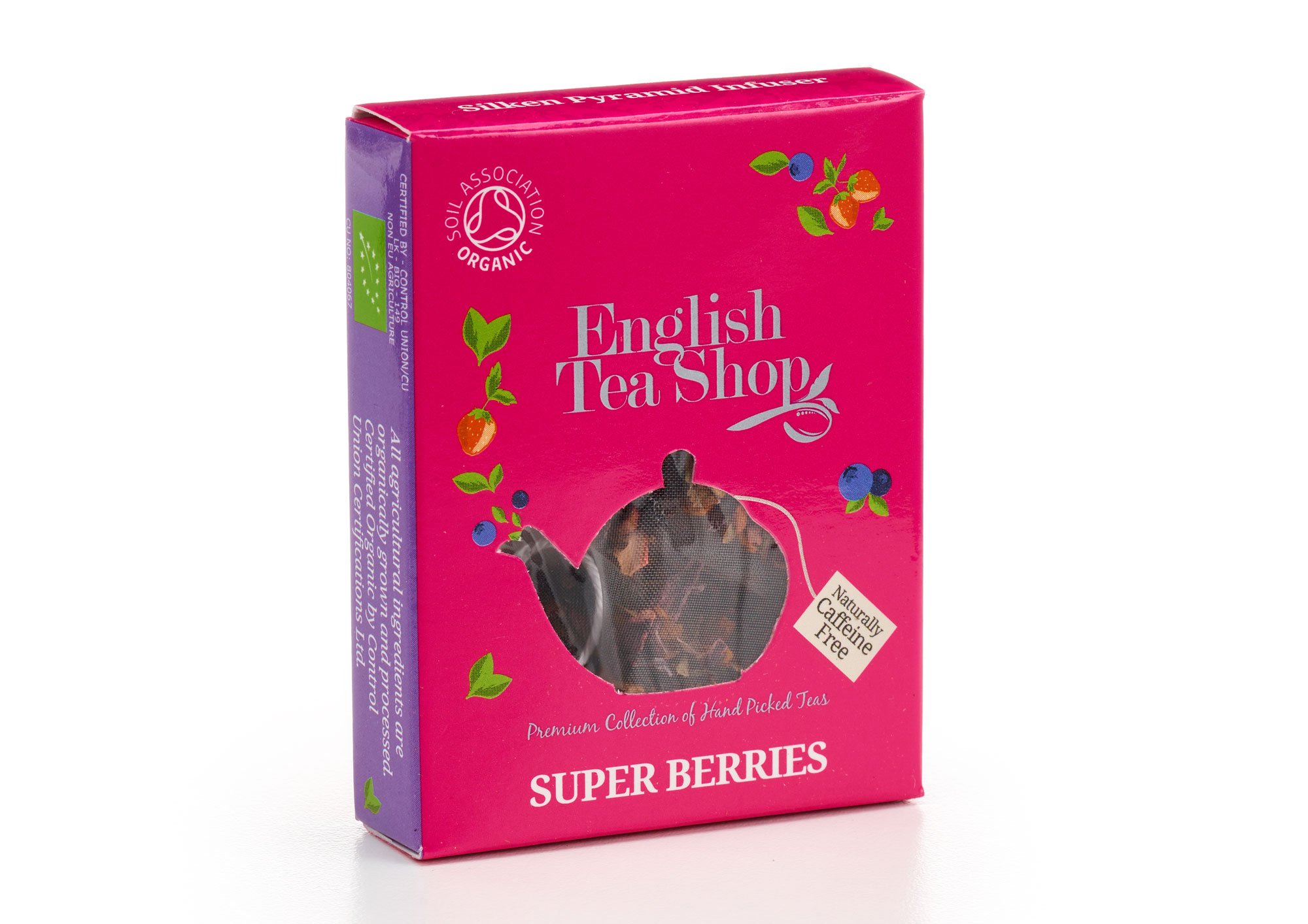 English Tea Shop Organic Superberries Pyramid Tea Bags, 50-Count