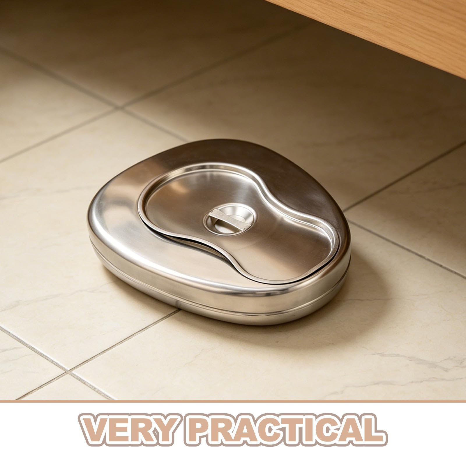 Orinal de Acero Inoxidable con Tapa para Adultos y Ancianos