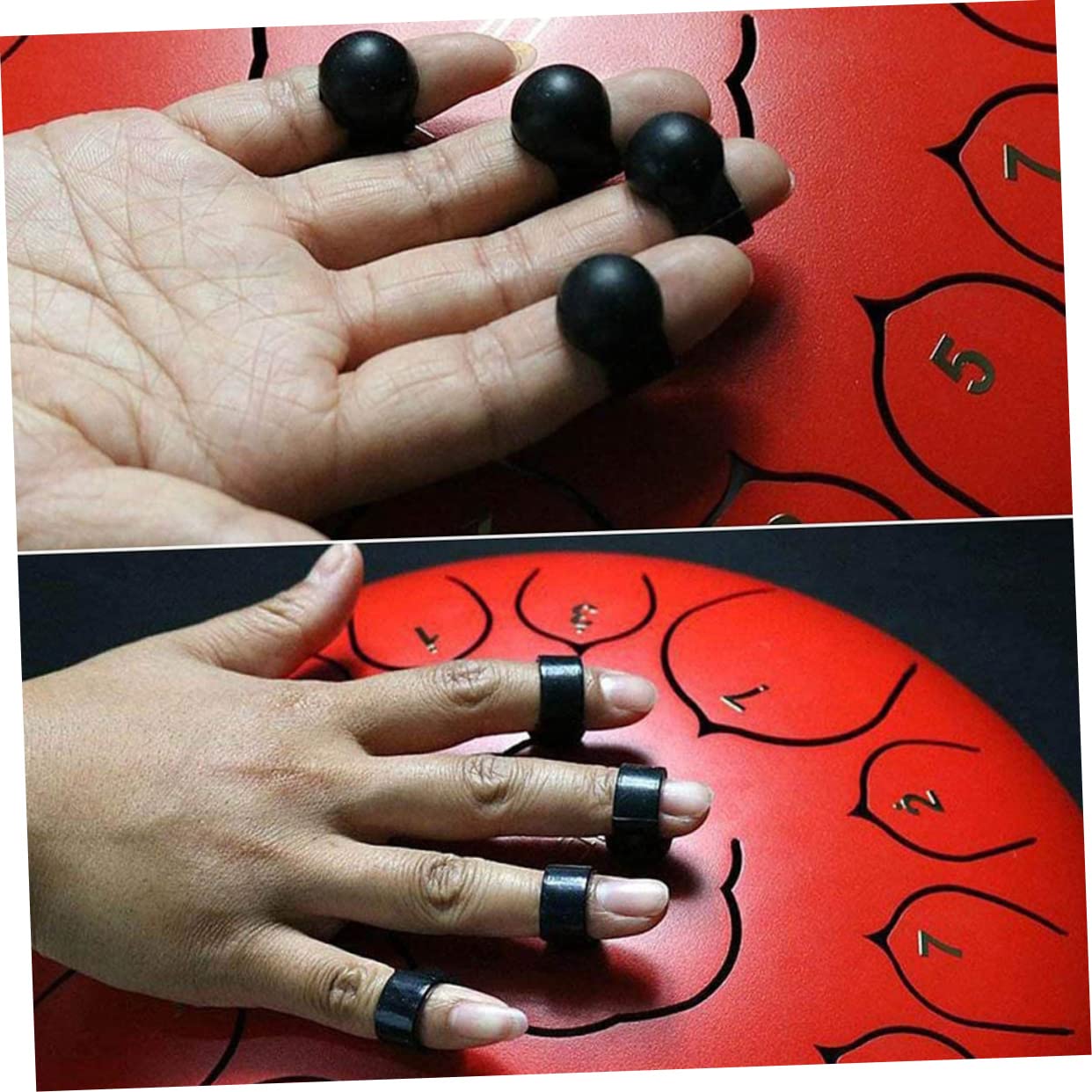 Abaodam 30stücke Teiliges Zubehörset Für Stahlzungentrommel Mit Aufbewahrungsbox Fingerpicker Schlägel Und Geeignet Für Verschiedene Percussion-instrumente Für Und Veranstaltungen