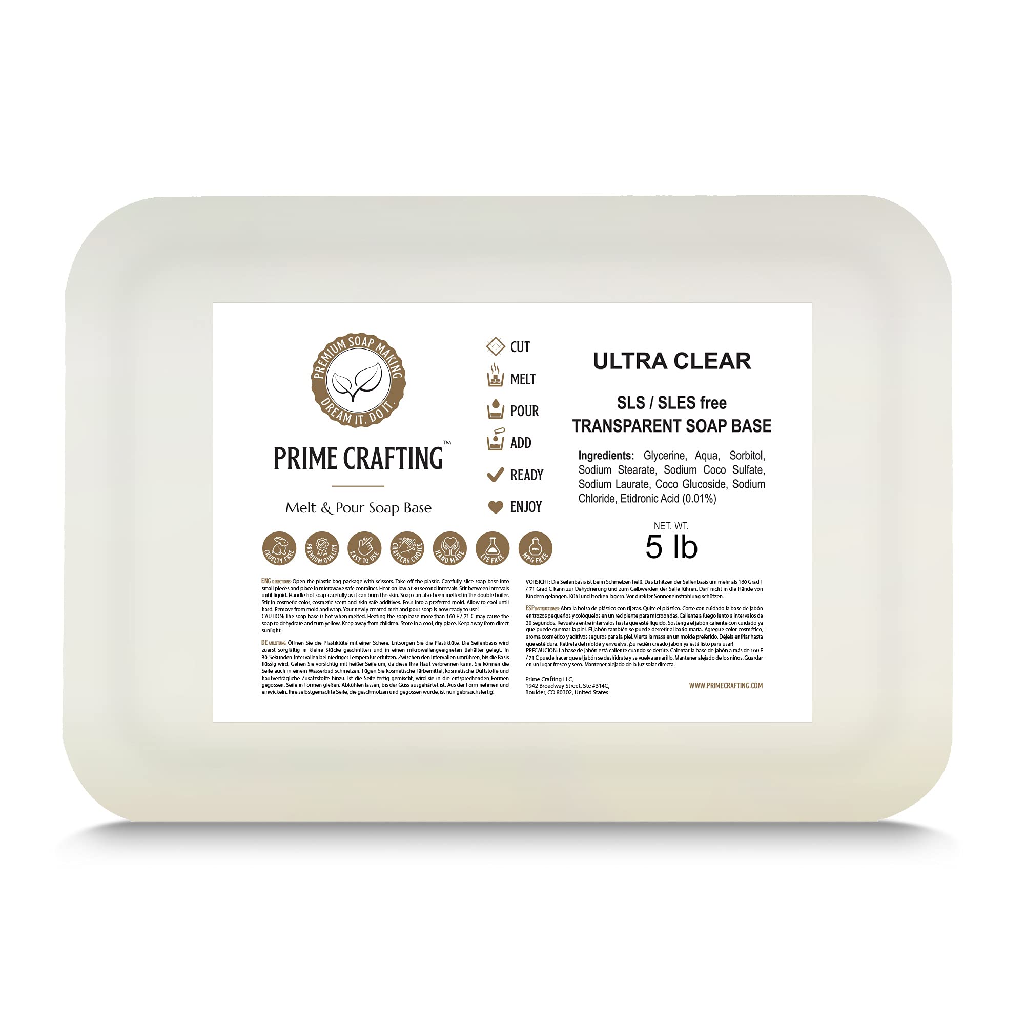 Buy Ultra Clear Glycerin Soap Base SLS and SLES Free Glycerin Soap Base