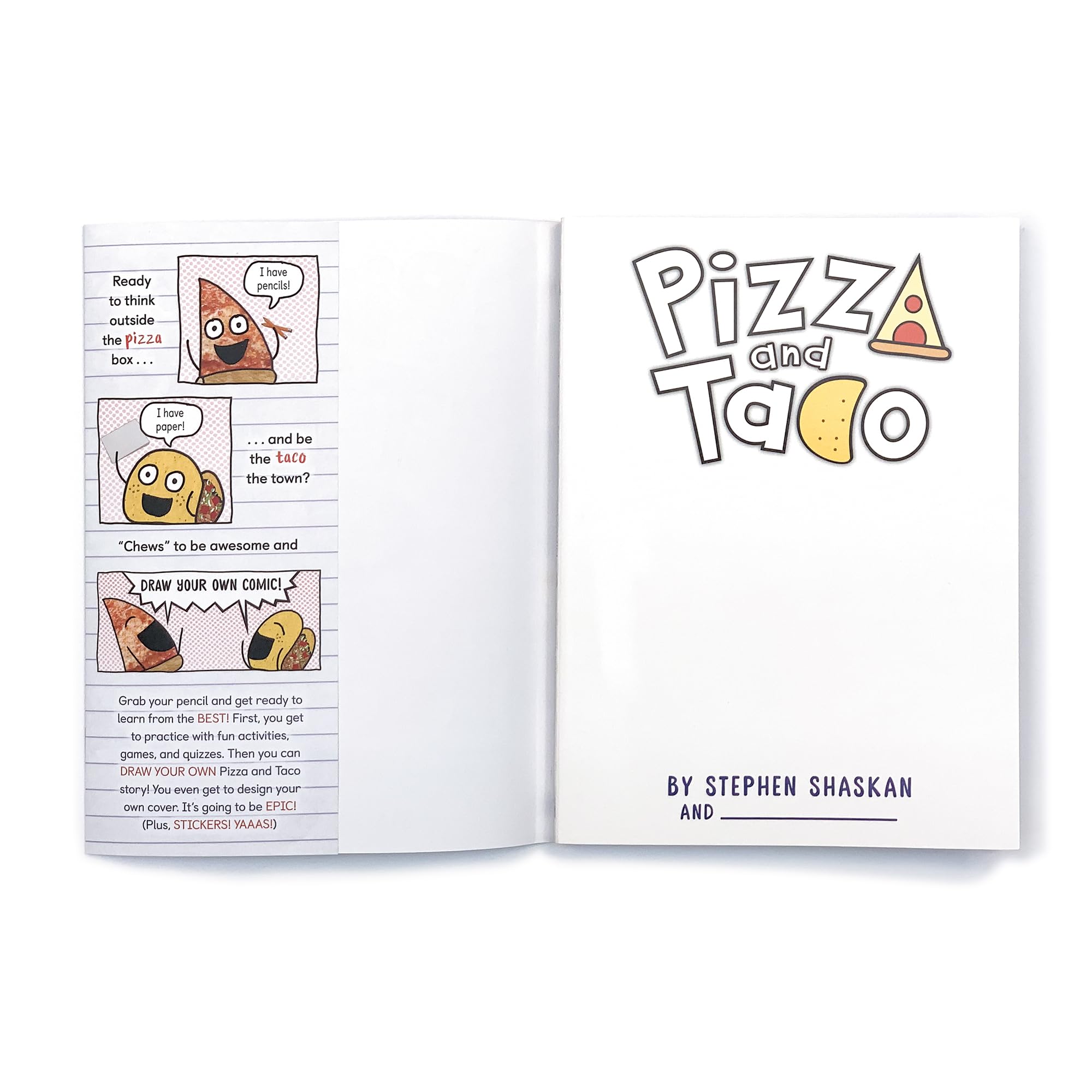 Draw Your Own Comic: Stickers Inside! [An Activity Book] (Pizza and Taco)