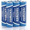 3.7V 3000mAh Rechargeable Battery Button-top, 3.7 Volt Batteries Long Lasting for Small Fan, Camera, Headlamp, Flashlights [6 Pack]