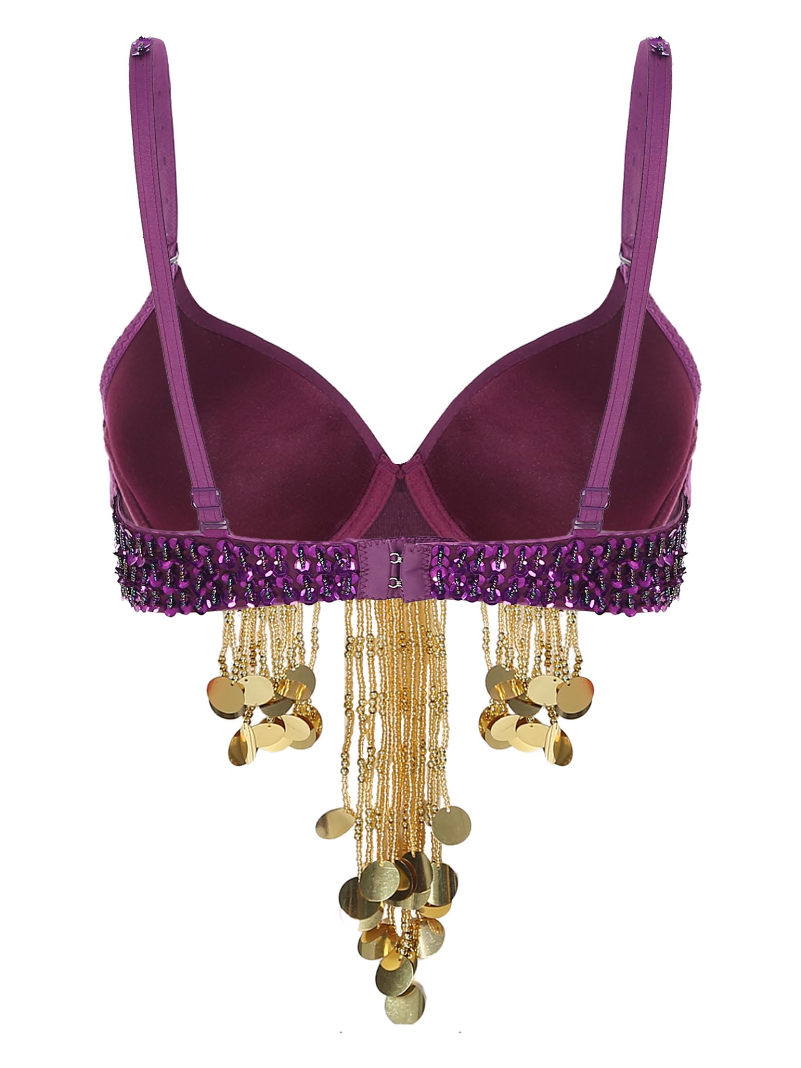 Jugaoge Damski biustonosz w kształcie syrenki, błyszczące cekiny, ramiączka spaghetti, biustonosz, bikini, topy, bling, na imprezę, do gogo, stroju, klubu