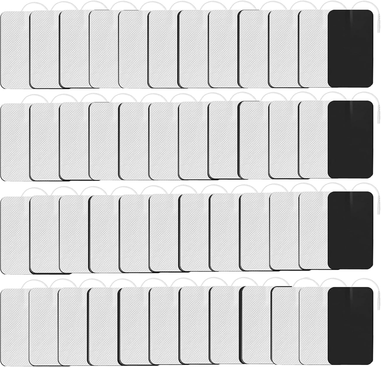48 Pieces LOVMAYZ DL Self-Adhesive Electrode TENS Unit Replacement Cutaneous Electrode Pads,Reusable Electrodes,Very Sticky,Compatible with AUVON, TENS 7000 and Other TENS/EMS Devices (2x3.6-48PK)